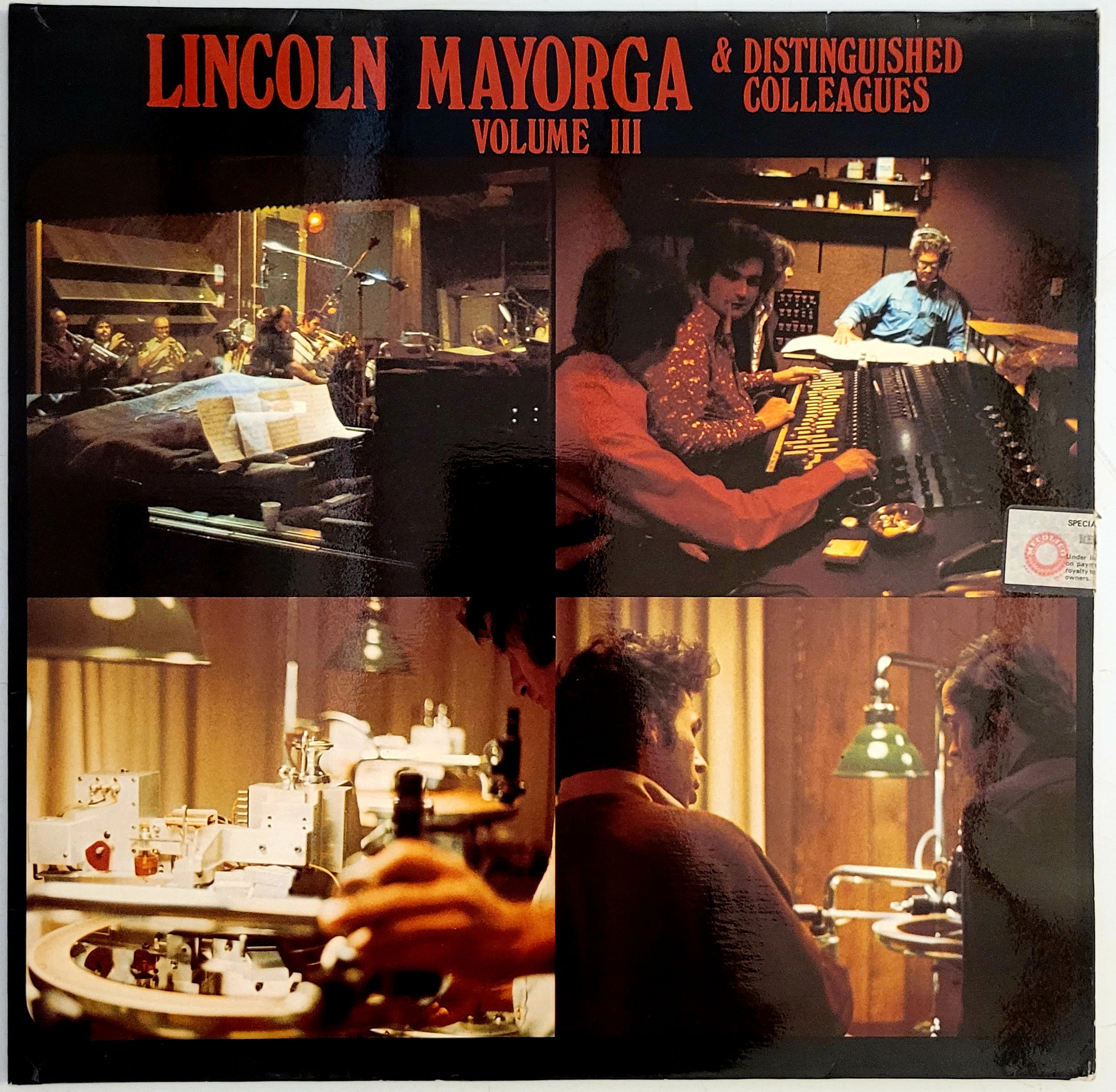 Lincoln Mayorga & Distinguished Colleagues Volune III Lp – museum vinyl