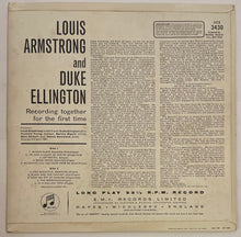 Load image into Gallery viewer, Louis Armstrong &amp; Duke Ellington – Recording Together For The First Time Lp
