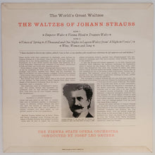Load image into Gallery viewer, The Vienna State Opera Orchestra Conducted By Josef Leo Gruber, Johann Strauss – The World&#39;s Great Waltzes, The Waltzes Of Johann Strauss Lp

