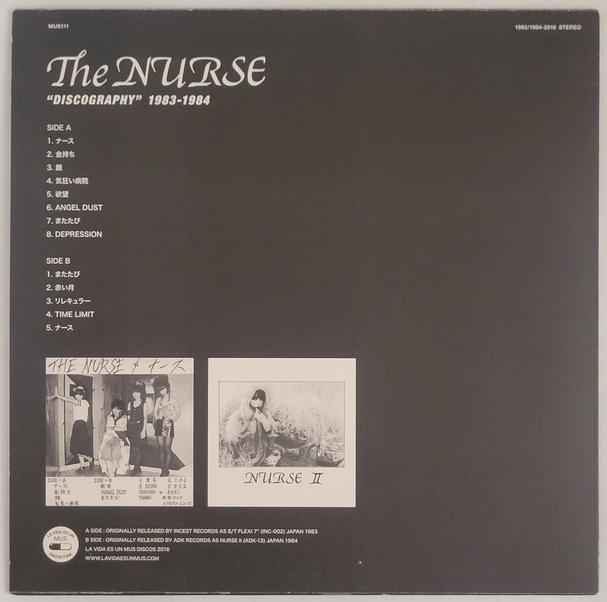 The Nurse - Discography 1983-1984 Lp