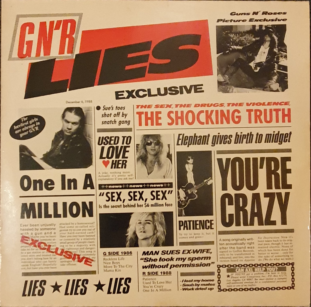 Guns N' Roses - G N' R Lies Lp (First Press (Uncensored Inner))