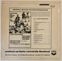 Load image into Gallery viewer, Ennio Morricone ‎– The Good, The Bad And The Ugly (Original Motion Picture Soundtrack) Lp
