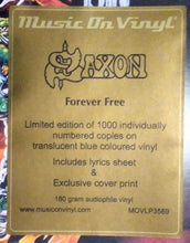 Load image into Gallery viewer, Saxon - Forever Free Lp (Ltd Numbered (1000) Blue)
