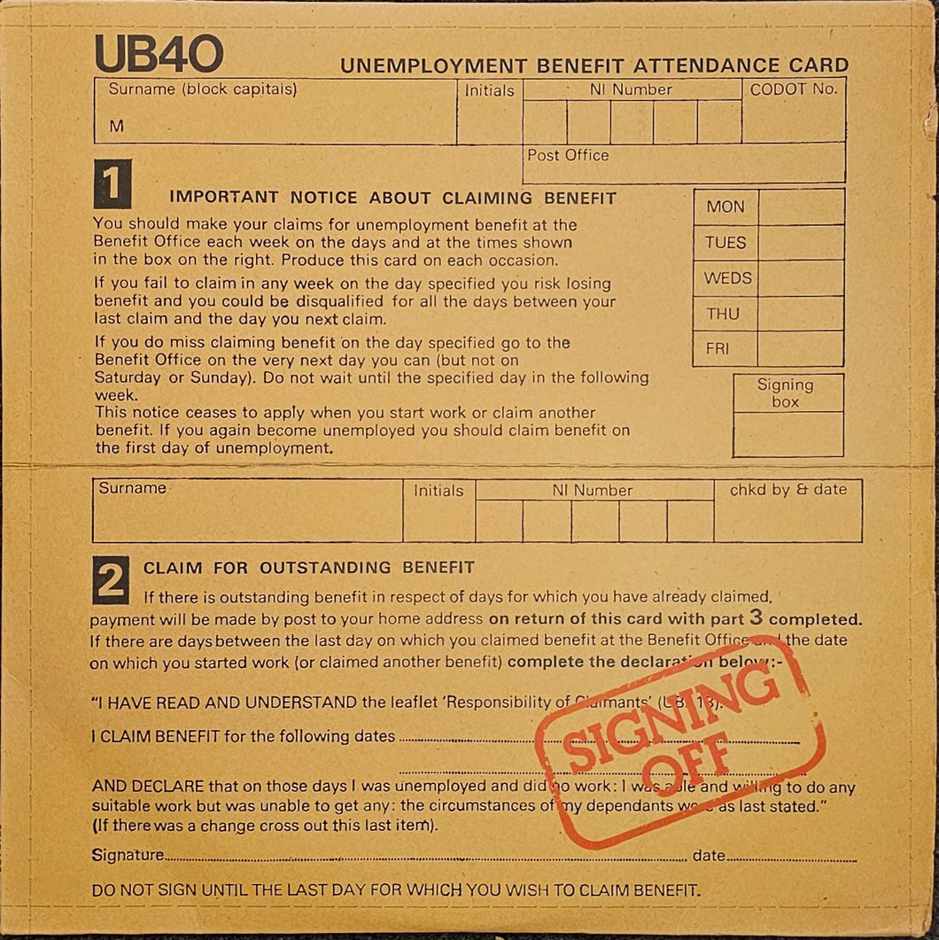 UB40 - Signing Off Lp (Lp + 12