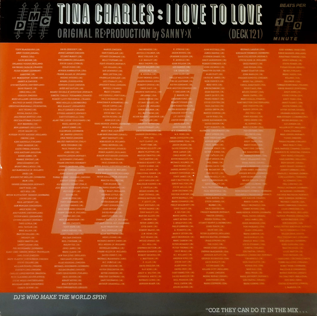 Tina Charles - I Love To Love (Sanny-X Reproduction) 12