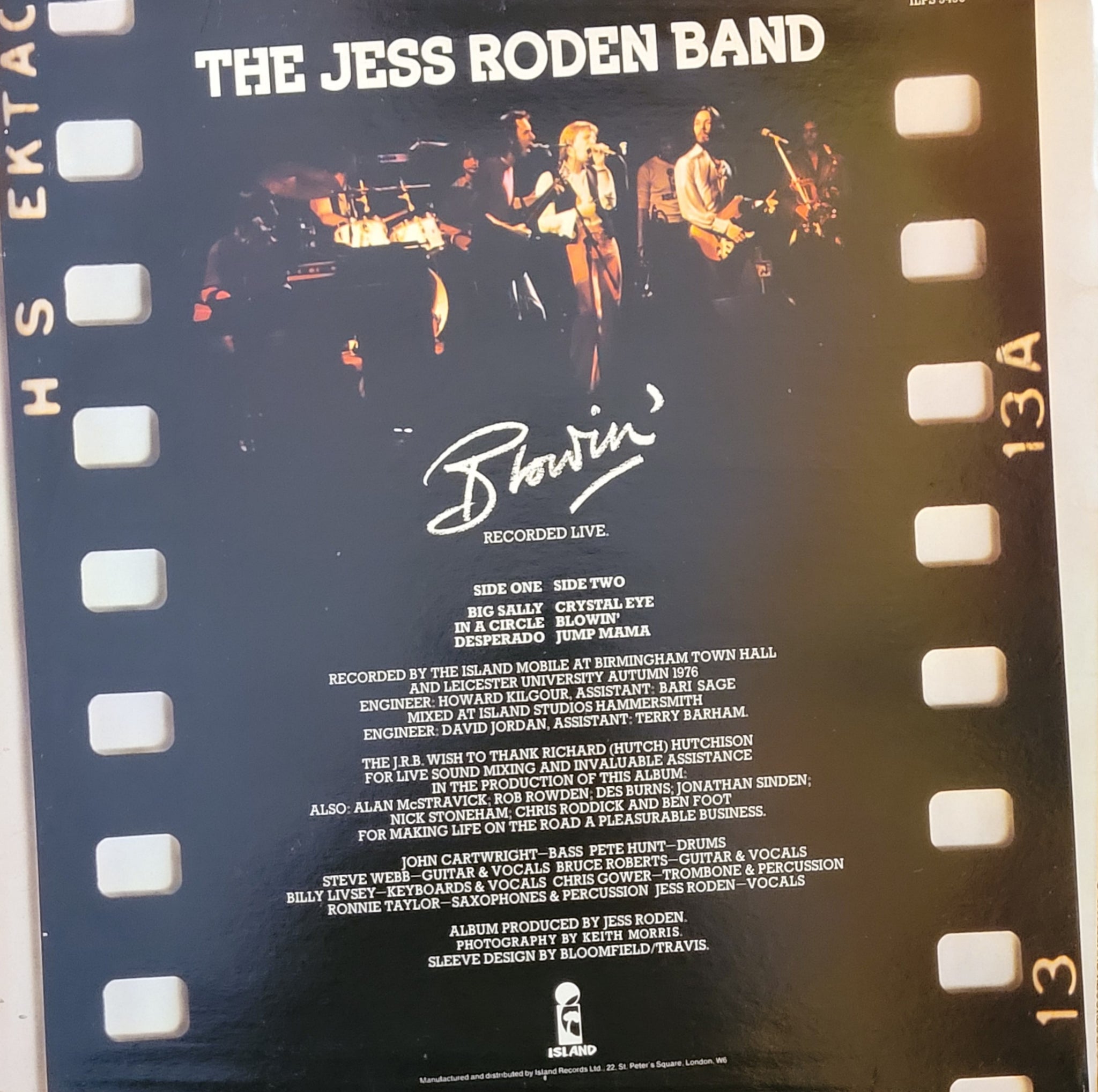 Jess Roden The Jess Roden Band - Blowin' Lp – museum vinyl