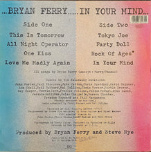 Load image into Gallery viewer, Bryan Ferry - In Your Mind Lp
