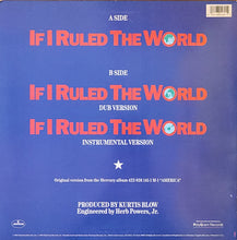 Load image into Gallery viewer, Kurtis Blow - If I Ruled The World 12&quot; Single

