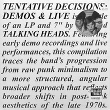 Load image into Gallery viewer, Talking Heads - Tentative Decisions 1974 - 1976 Lp + 7&quot; (Ltd RSD Black Friday Clear)
