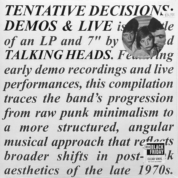 Talking Heads - Tentative Decisions 1974 - 1976 Lp + 7