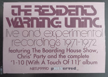 Load image into Gallery viewer, The Residents - Warning: UNINC : 1971-1972 Live And Unincorporated Lp (Ltd RSD 2022)
